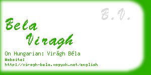 bela viragh business card