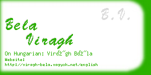 bela viragh business card